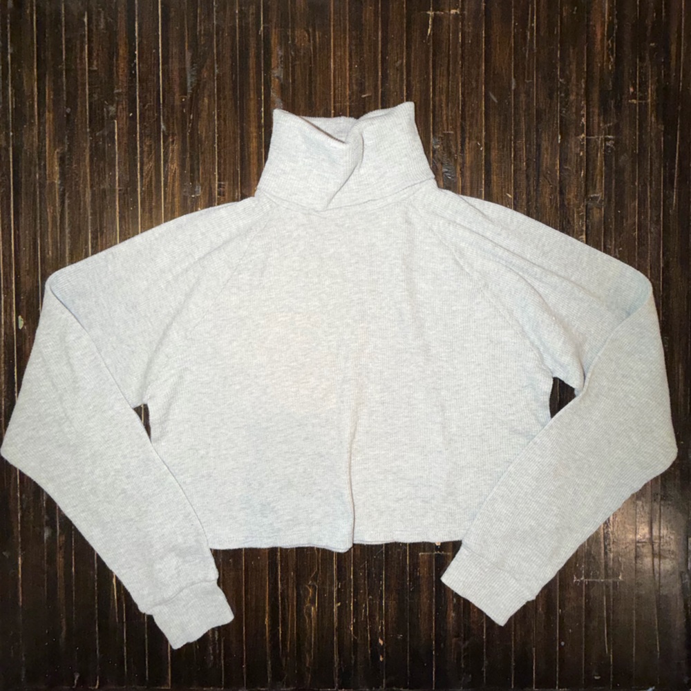 PacSun Women's Light Gray Turtleneck Sweater